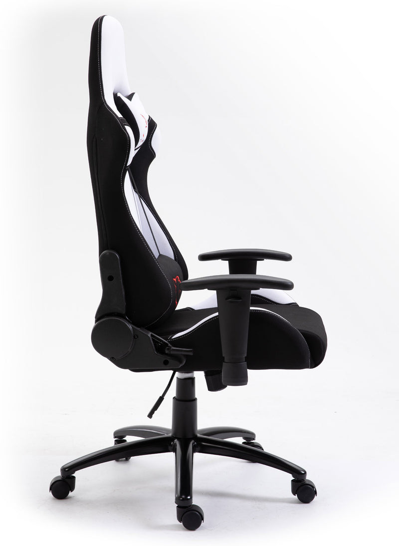 F4G FG38 Gaming-Stuhl aus weißem Stoff