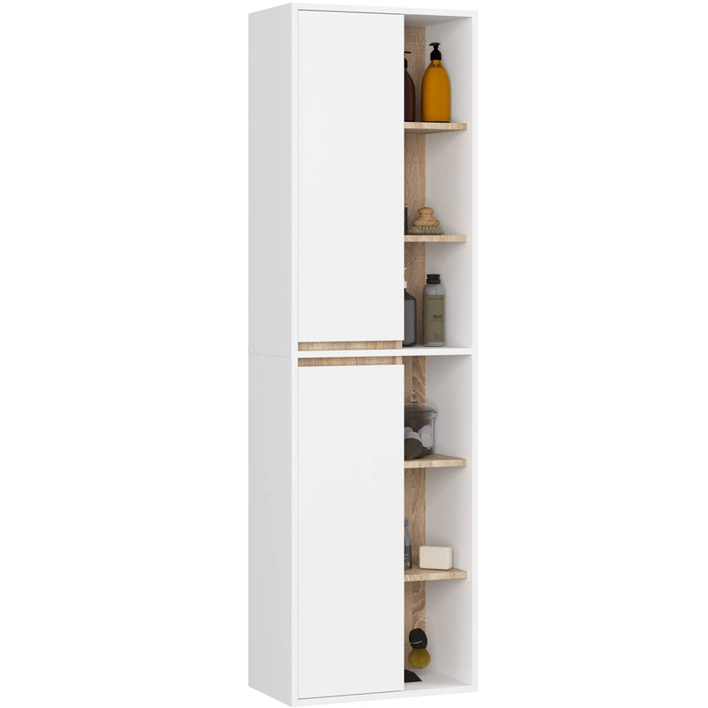 VAMI Wandhängende Badezimmermöbel-Set Weiß / Sonoma Eiche