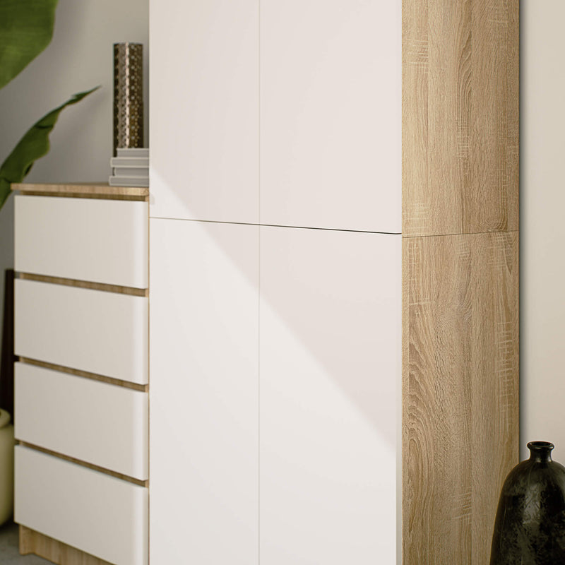 GESCHLOSSENES REGAL R80 2D 8P CLP SONOMA EICHE / WEISS