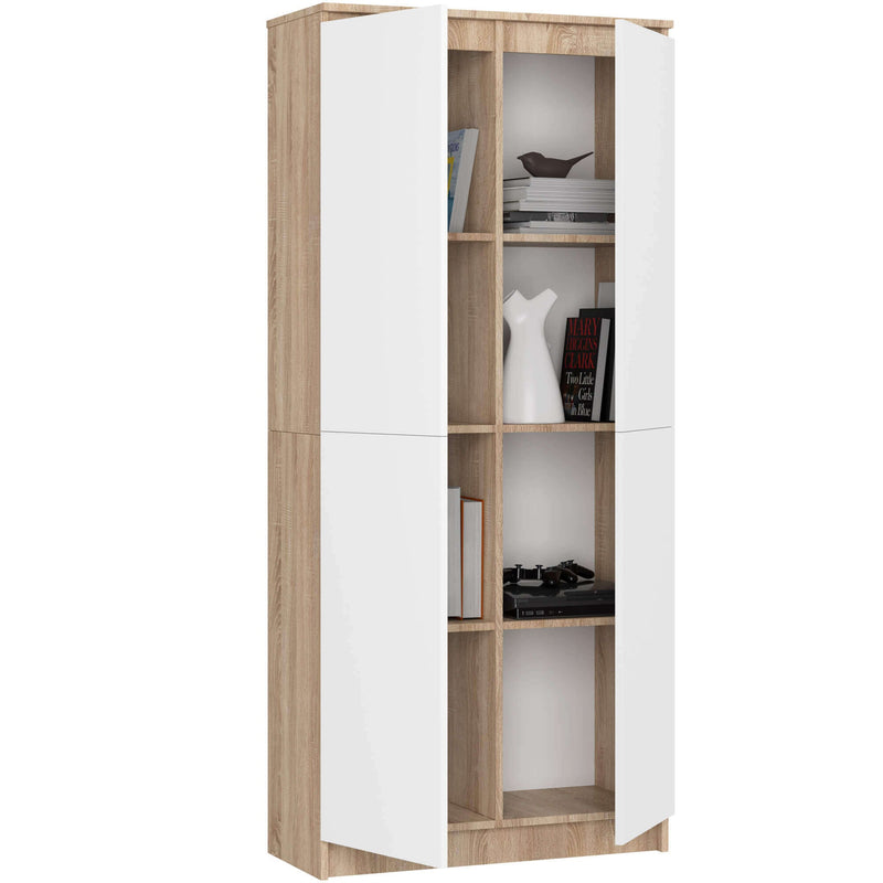 GESCHLOSSENES REGAL R80 2D 8P CLP SONOMA EICHE / WEISS