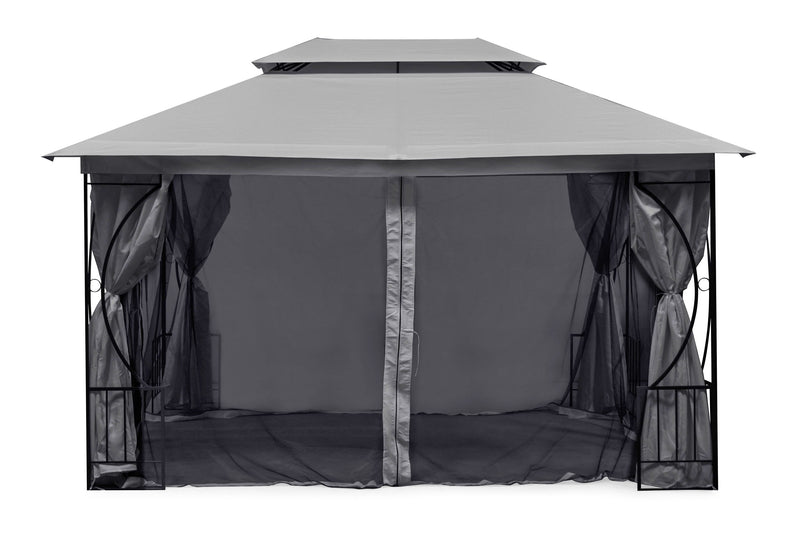 Moskitonetz für Gartenpavillon 3x4 m Netz mit Reißverschlüssen MultiGarden