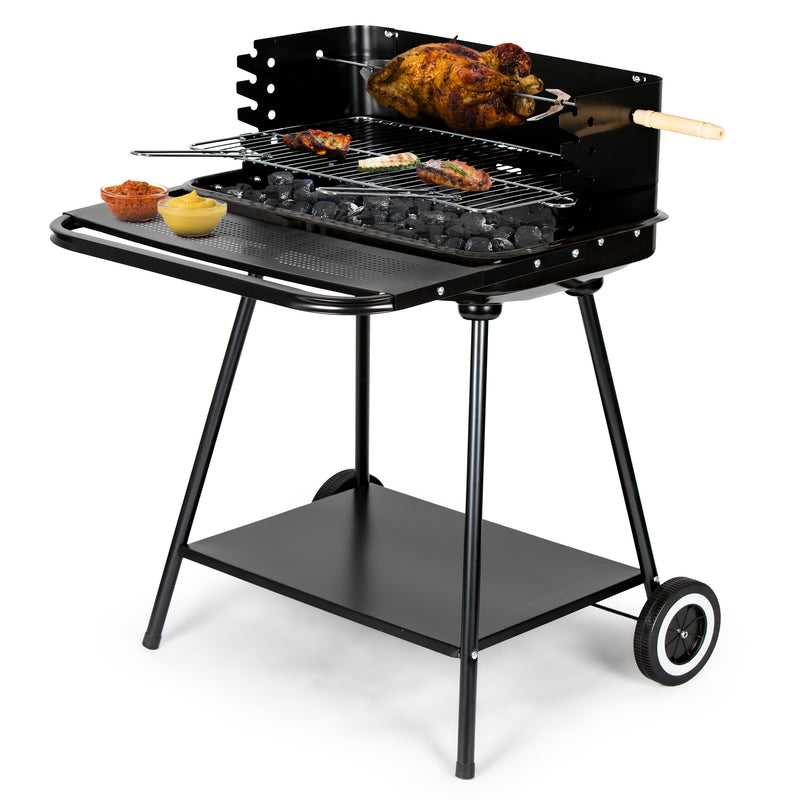 Gartengrill mit Spieß und Rostverstellung + zwei große Ablagen MultiGarden
