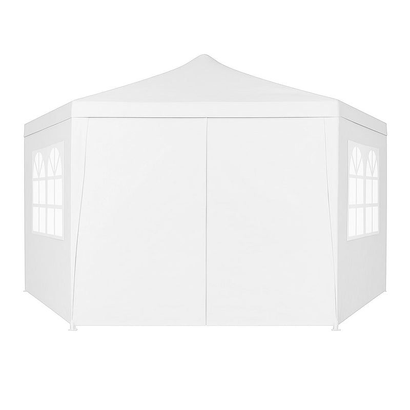 Gartenpavillon Verkaufszelt 2x2x2 m mit Fenstern weiß MultiGarden