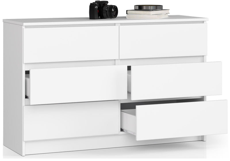 Kommode K120 6SZ CLP PK Weiß