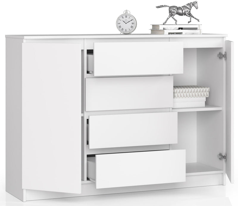Kommode K140 2D 4SZ CLP Weiß