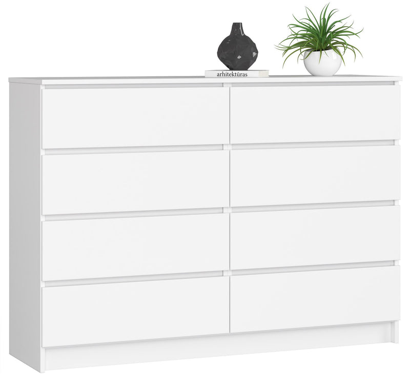 Kommode K140 8SZ CLP PK Weiß