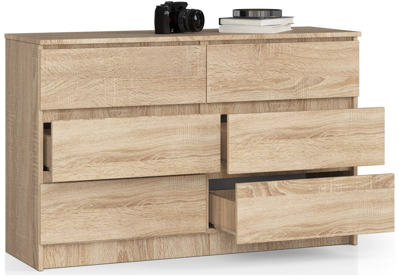 Kommode K140 6SZ CLP Sonoma Eiche