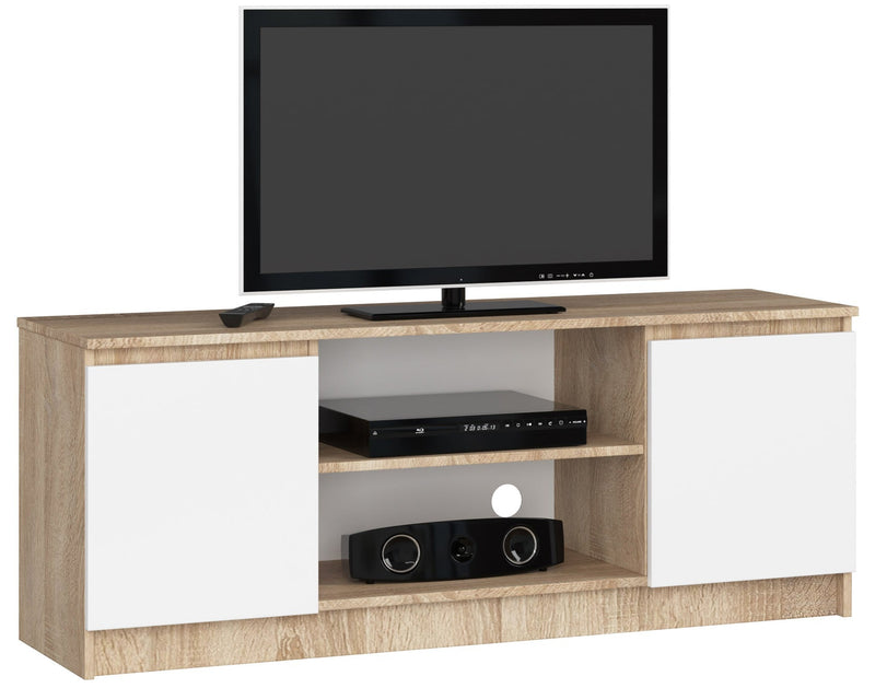 TV-SCHRANK 140 cm 2D 1P SONOMA / WEISS