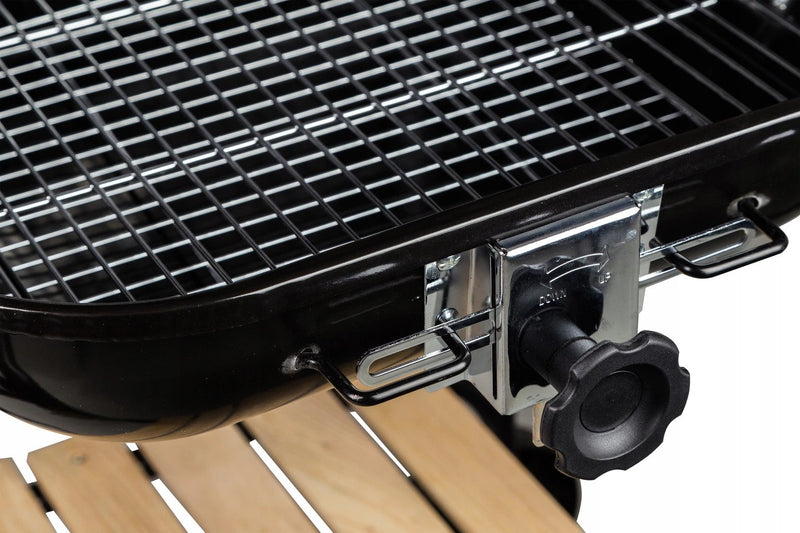 Großer Gartengrill mit Deckel, Rosthöhenverstellung, Holzablagen MultiGarden