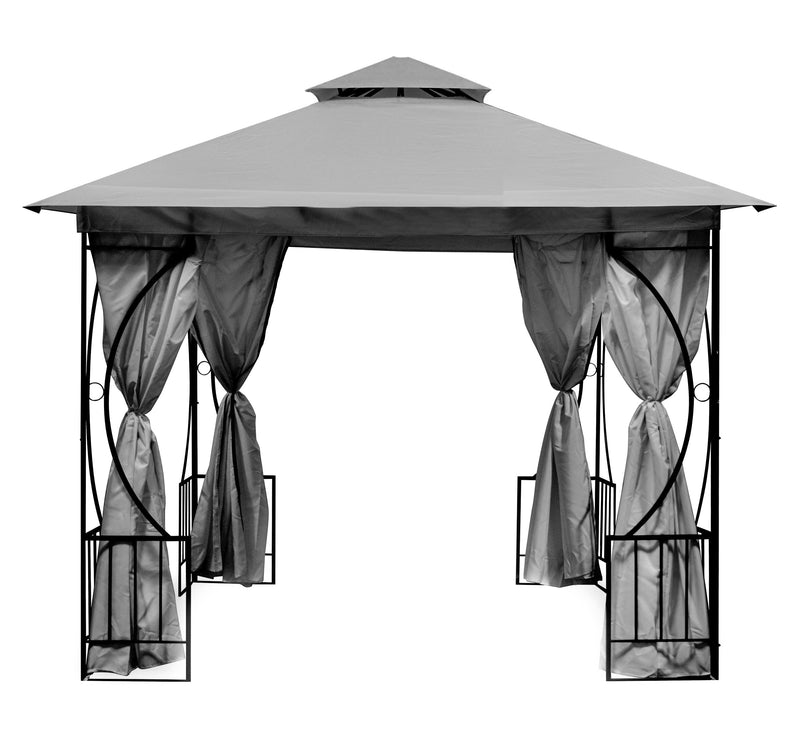 Gartenpavillon 2-in-1 3x3 m Moskitonetz und Seitenwände MultiGarden