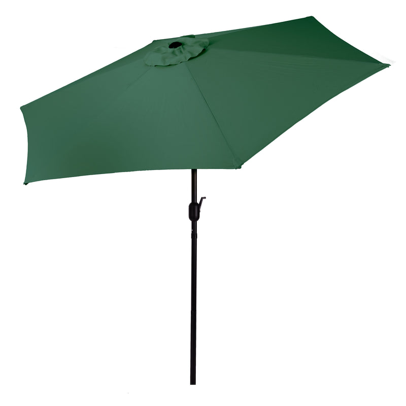 Großer, schräger Ampelschirm mit Kurbel, 6 Streben, grün, 270 cm MultiGarden
