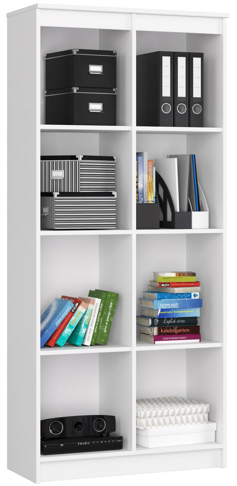 BÜROREGAL R 80 cm CLP 8 REGALE WEISS
