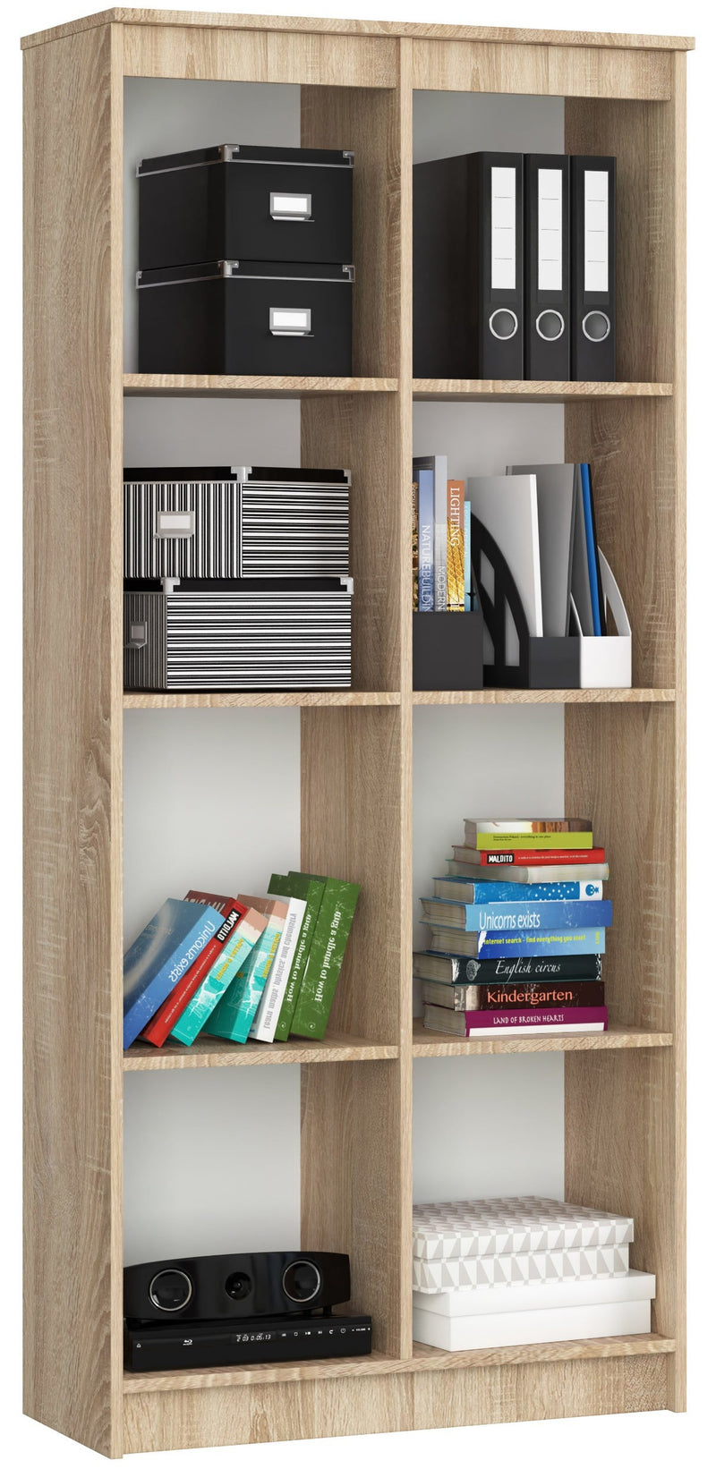 BÜROREGAL R 80 cm CLP 8 REGALE DZ SONOMA EICHE