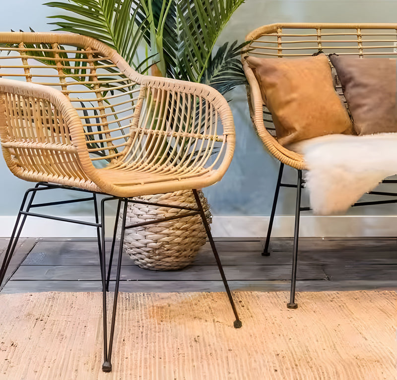 Gartengarnitur Polyrattan Stühle Tisch + Kissen MultiGarden