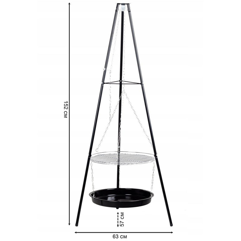 Feuerstelle Gartengrill mit Rost Dreibein MultiGarden