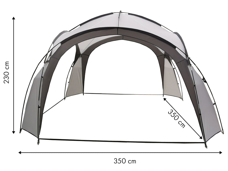 Gartenpavillon Eventzelt für Picknick + Tasche grau MultiGarden