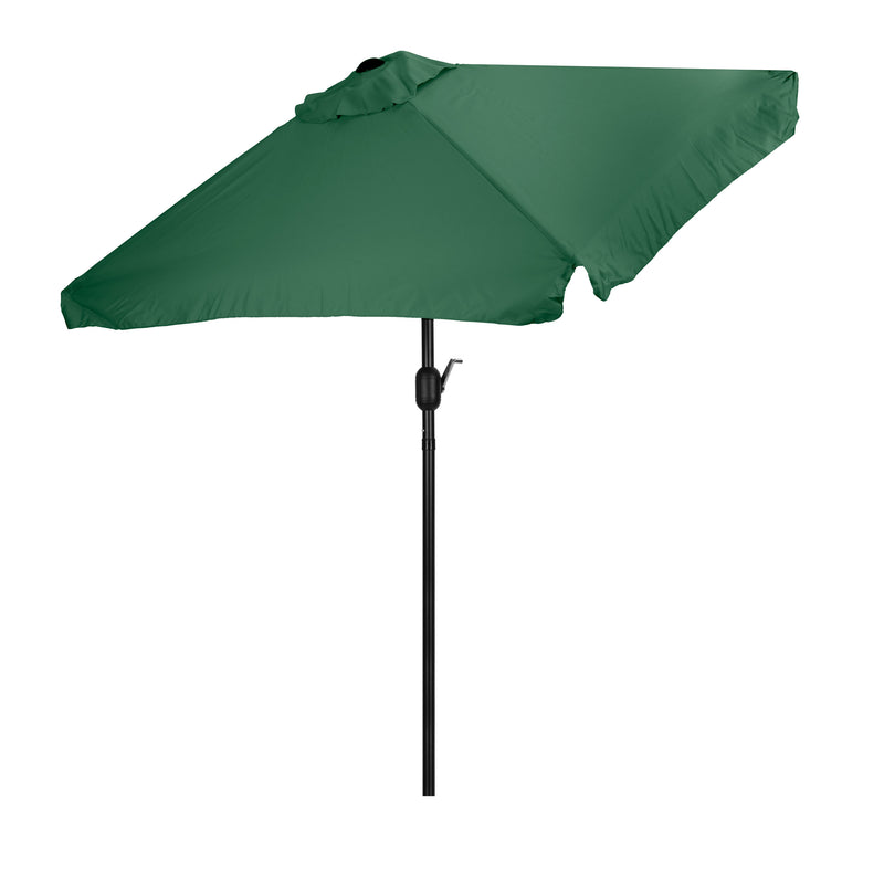 Rechteckiger großer Gartenschirm, kippbar, knickbar, mit Kurbel, grün 200x140 cm MultiGarden