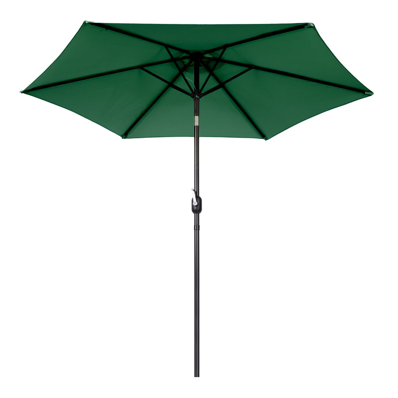 Großer, schräger Ampelschirm mit Kurbel, 6 Streben, grün, 270 cm MultiGarden