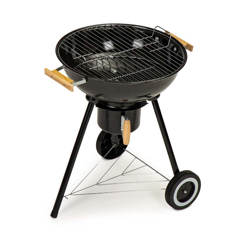Gartengrill mit Deckel Ascheschale Metallablage Transporträder MultiGarden