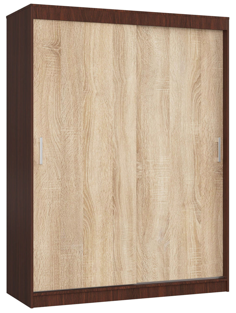 Schiebekleiderschrank 150 cm CLP Mono Wenge/Sonoma