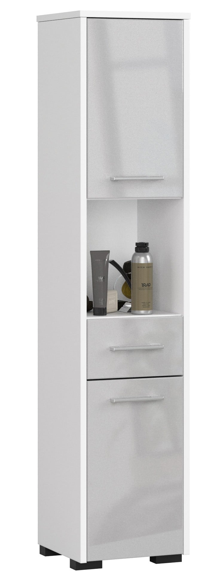 Badezimmerregal FIN PILLAR 30 2D 1SZ 1W 140cm PK METALLIC GLOSS