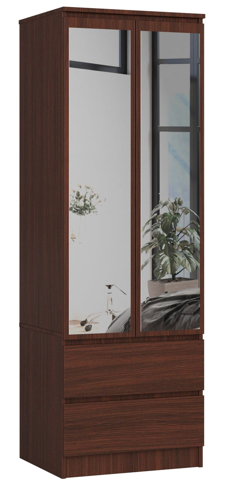 STAR WARDROBE S60 2D 2SZ WENGE + SPIEGEL