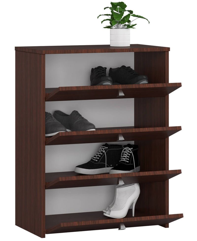RUBIN Schuhschrank, 4 Flügeltüren, 66 cm - Wenge